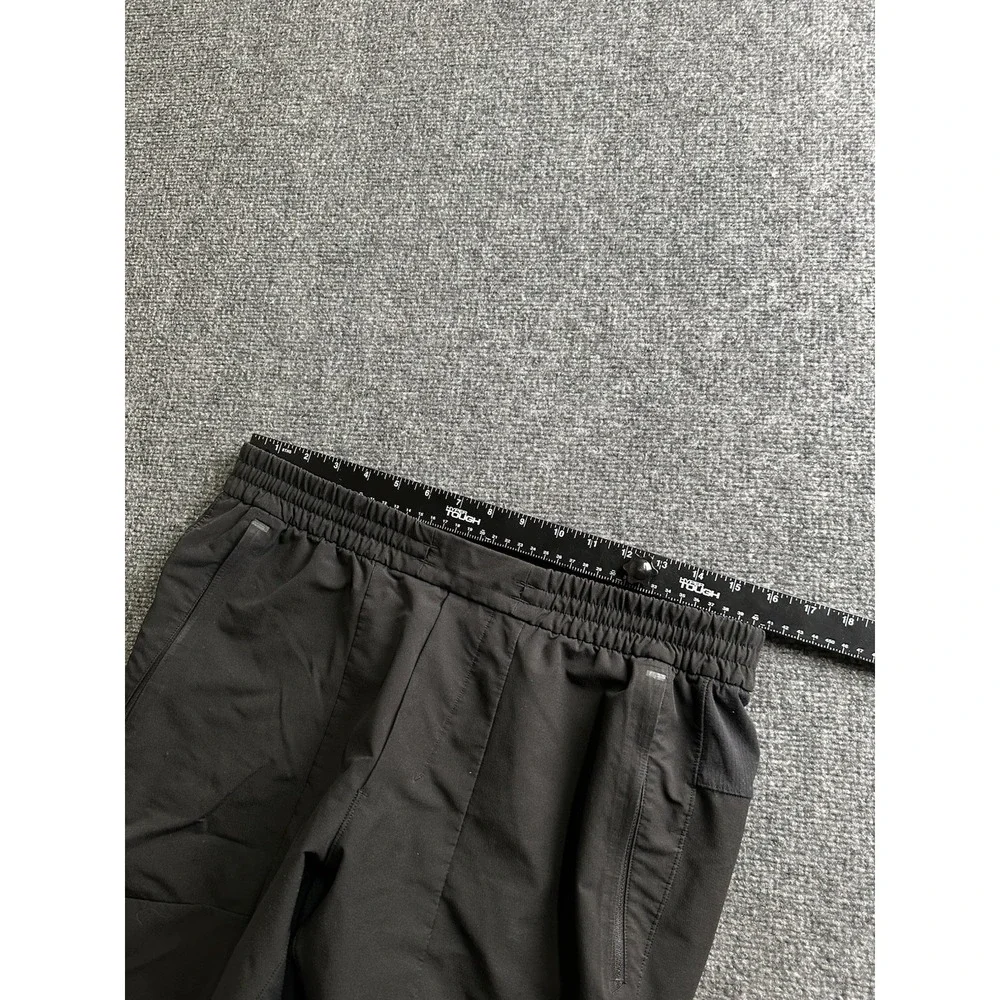 Womens Lululemon Black Stretch Jogger Pants Zip Pockets, Size L